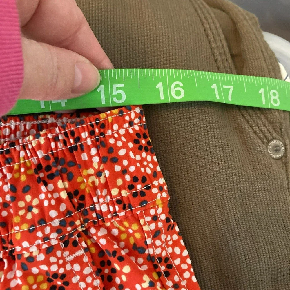 J. Crew Swim Trunks Mens‎ Sz M Orange White Floral Board Mesh Lined Drawstring